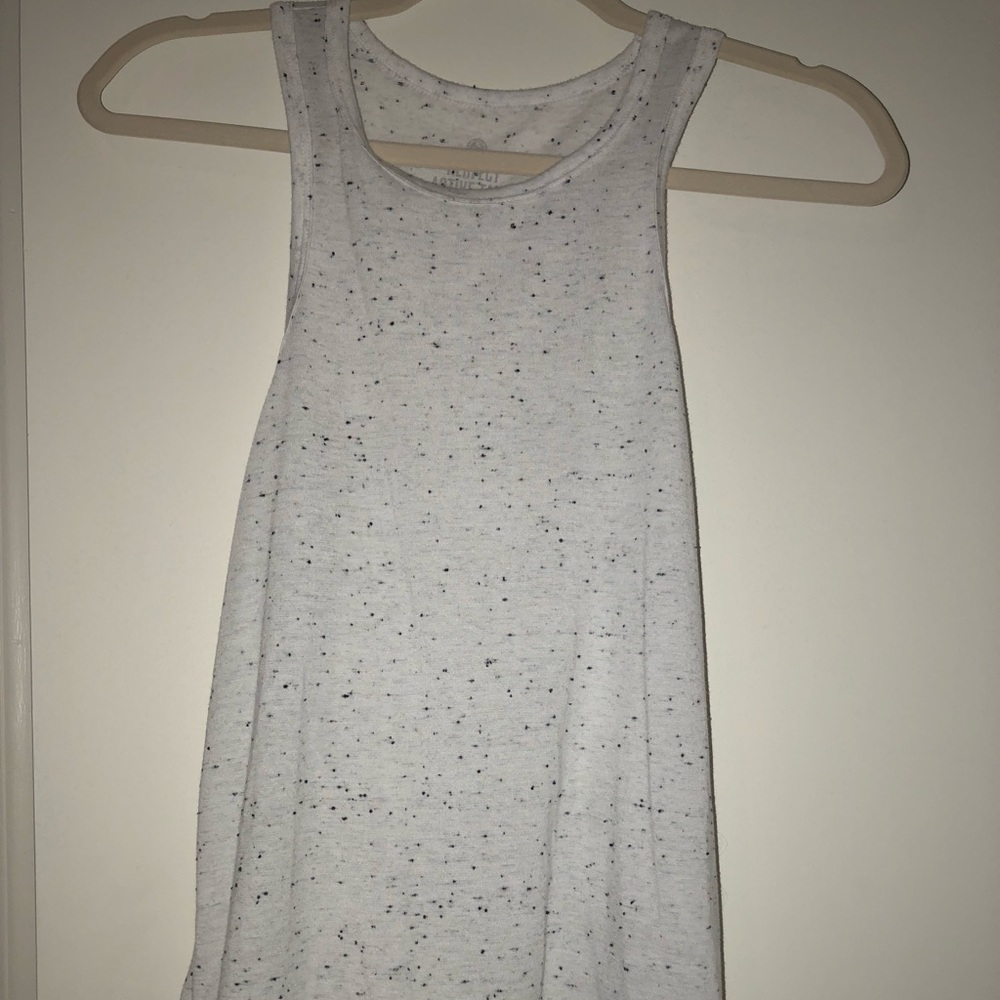 White w/ Black Dotted Tank Top